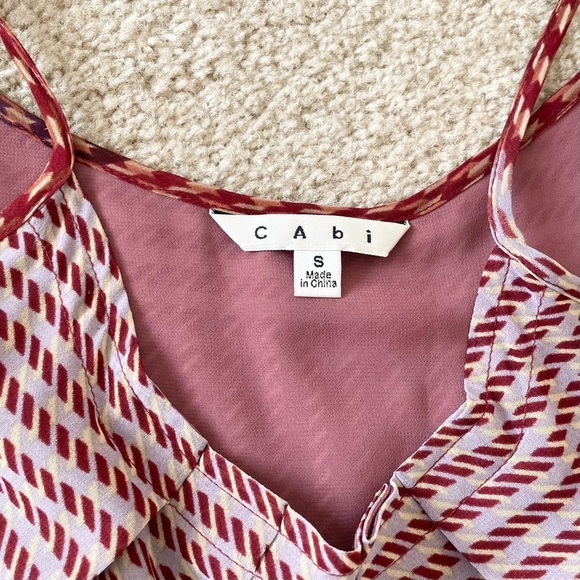 🎃CAbi Houndstooth Colorful Sheer Pleated Tank Top - Picture 9 of 10